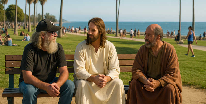 The Conversation with Jesus at the Beach on the Bench